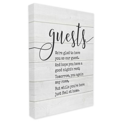Guests Feel At Home Canvas Wall Art