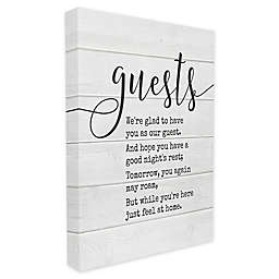 Guests Feel At Home Canvas Wall Art
