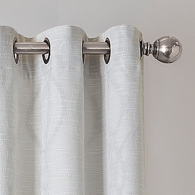 O&O by Olivia & Oliver&trade; Zander Geo 108-Inch Grommet Curtain Panel in White (Single). View a larger version of this product image.