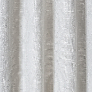 O&O by Olivia & Oliver&trade; Zander Geo 108-Inch Grommet Curtain Panel in White (Single). View a larger version of this product image.
