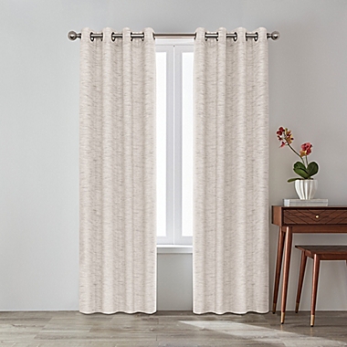 O&O by Olivia & Oliver&trade; Zander 95-Inch Darkening Curtain Panel in Taupe (Single). View a larger version of this product image.