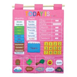 Alma's Designs Today Is Learning Wall Chart in Pink