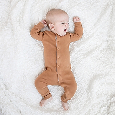 Emerson Size 6-12M Organic Cotton Sleeper in Ginger. View a larger version of this product image.