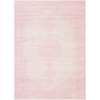 Unique Loom Midnight 6&#39; x 9&#39; Area Rug in Pink