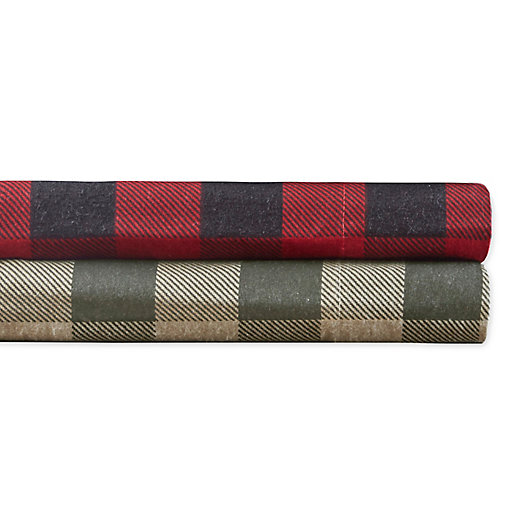 Alternate image 1 for Woolrich® Buffalo Check Flannel Sheet Set