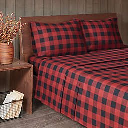 Woolrich® Buffalo Check Flannel California King Sheet Set in Red