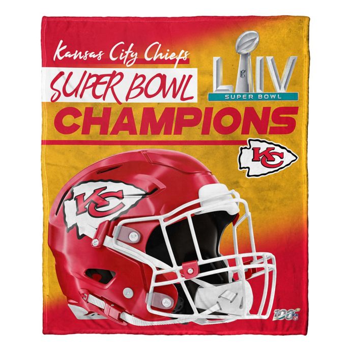 Super Hockey Ad Aria.Nfl Kansas City Chiefs Superbowl Liv Champs Silk Touch Throw Blanket Bed Bath Beyond