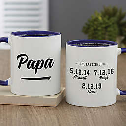Established Grandpa Personalized 11 oz. Coffee Mug in Blue