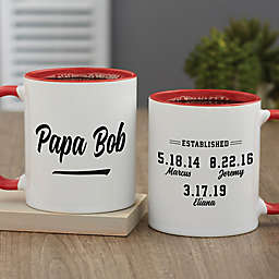 Established Grandpa Personalized 11 oz. Coffee Mug in Red
