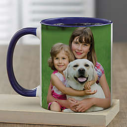Pet Photo Personalized 11 oz. Coffee Mug in Blue