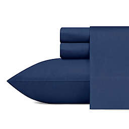 Nautica® 200-Thread-Count Solid Captain's Queen Sheet Set in Blue