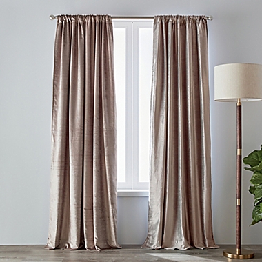 O&amp;O by Olivia &amp; Oliver&trade; Velvet 84-Inch Rod Pocket Curtain Panel in Lavender (Single). View a larger version of this product image.