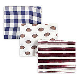 Hudson Baby® 3-Pack Football Swaddle Blankets