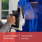 Alternate image 2 for Black + Decker&trade; Professional Steam Iron in Silver/Black