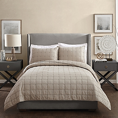 Ayesha Curry&trade; Hayden Full/Queen Quilt in Taupe. View a larger version of this product image.
