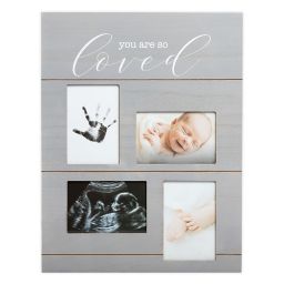 Pearhead® "You Are So Loved" 4-Photo Picture Frame in Grey