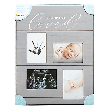 Pearhead&reg; &quot;You Are So Loved&quot; 4-Photo Picture Frame in Grey. View a larger version of this product image.