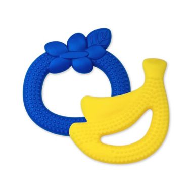 green sprouts&reg; Silicone Fruit Teethers in Blue and Yellow. View a larger version of this product image.