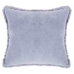 Wamsutta® Vintage Velvet Frayed Ruffle Square Indoor/Outdoor Throw Pillow in Grey