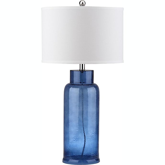 Safavieh Sea Glass Bottle Led Table, Blue Sea Glass Table Lamps