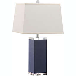 Safavieh Deco Leather Table Lamp in Navy
