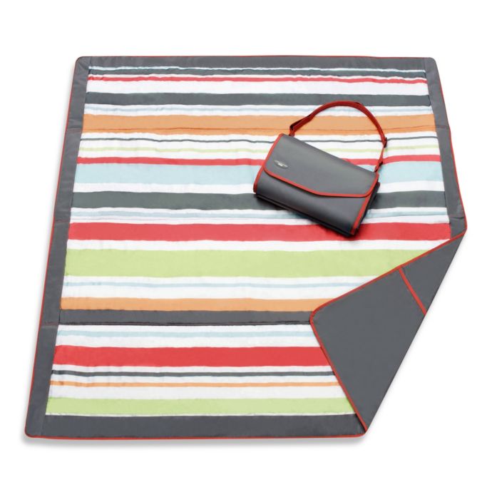 JJ Cole® All-Purpose Outdoor Blanket in Grey/Red Stripe ...