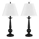 Alternate image 0 for Globe Electric Classic Table Lamps in Black with with White Fabric Shade (Set of 2)