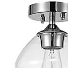 Alternate image 4 for Globe Electric Harrow 1-Light Semi-Flush Mount Ceiling Light in Chrome with Clear Glass Shade
