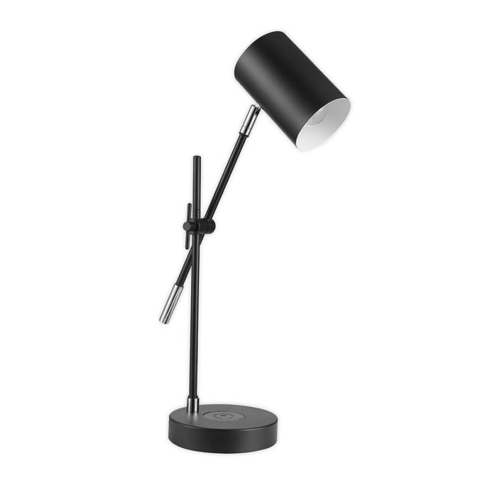 Globe Electric Tech Series Wireless Charging Balance Arm Desk Lamp In Black And Chrome Bed Bath Beyond