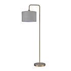 Alternate image 0 for Globe Electric Barden Floor Lamp in Brass with Light Gray Velvet Shade