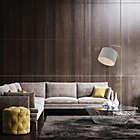 Alternate image 4 for Globe Electric Barden Floor Lamp in Brass with Light Gray Velvet Shade
