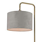 Alternate image 6 for Globe Electric Barden Floor Lamp in Brass with Light Gray Velvet Shade
