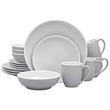 Noritake&reg; ColorTrio Coupe 16-Piece Dinnerware Set in Slate. View a larger version of this product image.