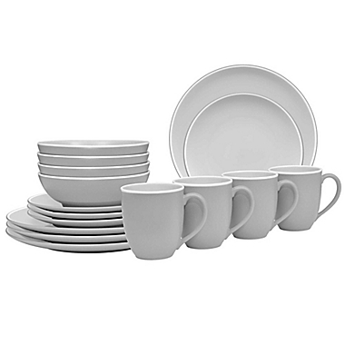 Noritake&reg; ColorTrio Coupe 16-Piece Dinnerware Set in Slate. View a larger version of this product image.