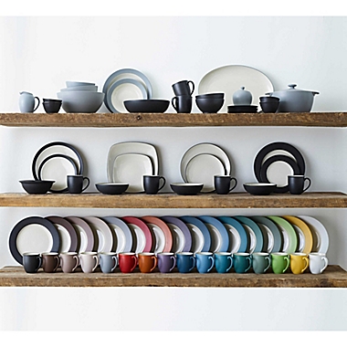 Noritake&reg; Colorwave Curve 16-Piece Dinnerware Set in Graphite. View a larger version of this product image.