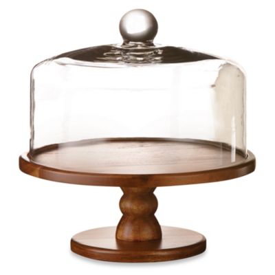 Madera Pedestal Cake Plate with Glass Dome | Bed Bath & Beyond