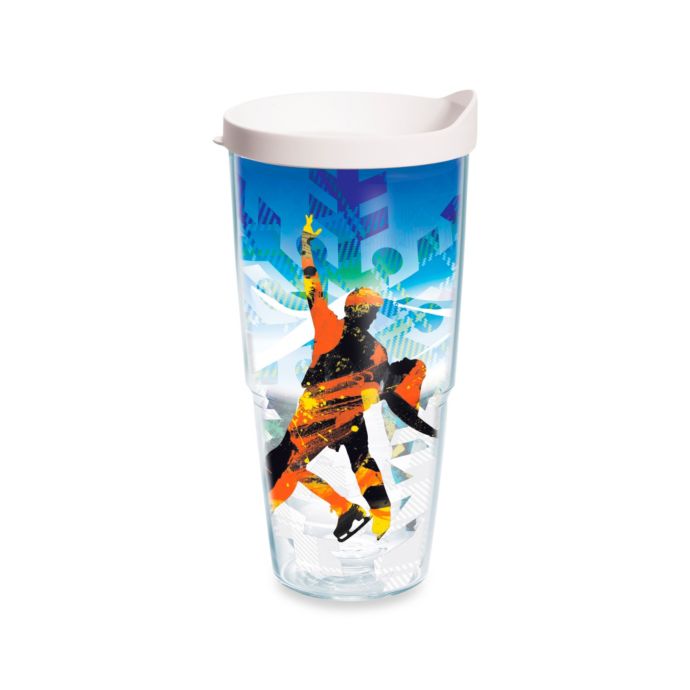 Tervis® Winter Sports Ice Skating 24Ounce Wrap Tumbler with White Lid