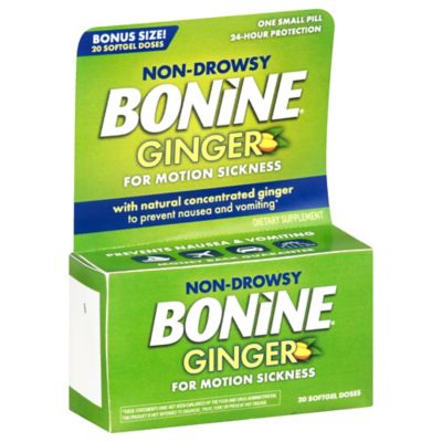Bonine&reg; 20-Count Non Drowsy Ginger For Motion Sickness Soft Gels