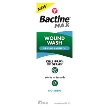Bactine&reg; MAX 8 oz. First Aid Antiseptic Wiound Wash. View a larger version of this product image.