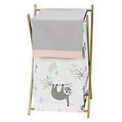 Sweet Jojo Designs Sloth Laundry Hamper in Pink/Grey