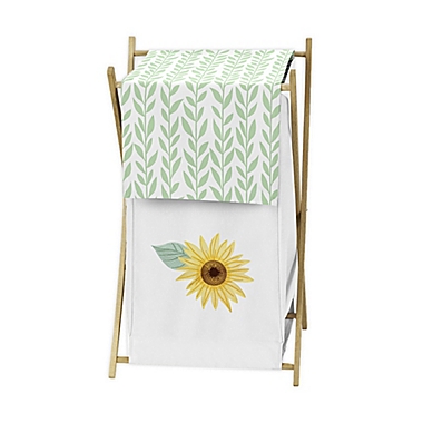 Sweet Jojo Designs Sunflower Laundry Hamper in Yellow/Green. View a larger version of this product image.