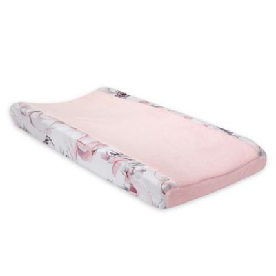 Lambs &amp; Ivy&reg; Botanical Baby Floral Changing Pad Cover in Pink/Grey