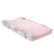 Lambs &amp; Ivy&reg; Botanical Baby Floral Changing Pad Cover in Pink/Grey
