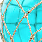 Alternate image 5 for Elegant Designs Buoy Netted Aqua Glass Table Lamp in Aqua with Fabric Lampshade