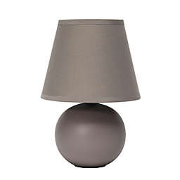 Simple Designs Mini Globe Table Lamp in Grey