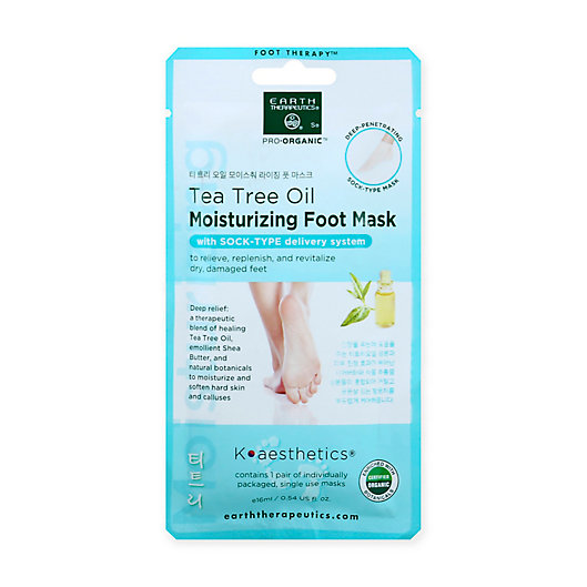 Alternate image 1 for Earth Therapeutics® Tea Tree Oil Moisturizing Foot Mask