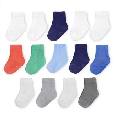 Fruit of the Loom 14-Pack Grow &amp; Fit Flex Zones Stretch Socks in Blue