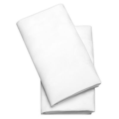 Chicco LullaGo&reg; Bassinet 2-Pack Polyester Fitted Sheets in White