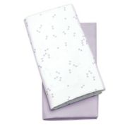 Chicco LullaGo&reg; Bassinet 2-Pack Polyester Fitted Sheets in Lavender Triangle