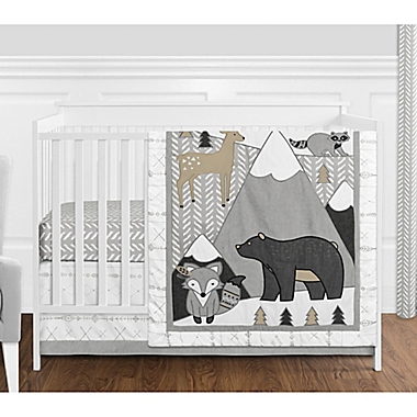 Sweet Jojo Designs Woodland Friends 4-Piece Crib Bedding Set in Beige/Grey. View a larger version of this product image.
